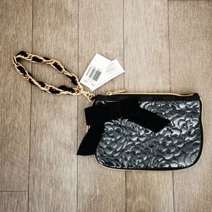 Lesportsac Black Cosmetic Expandable Bag with Bow